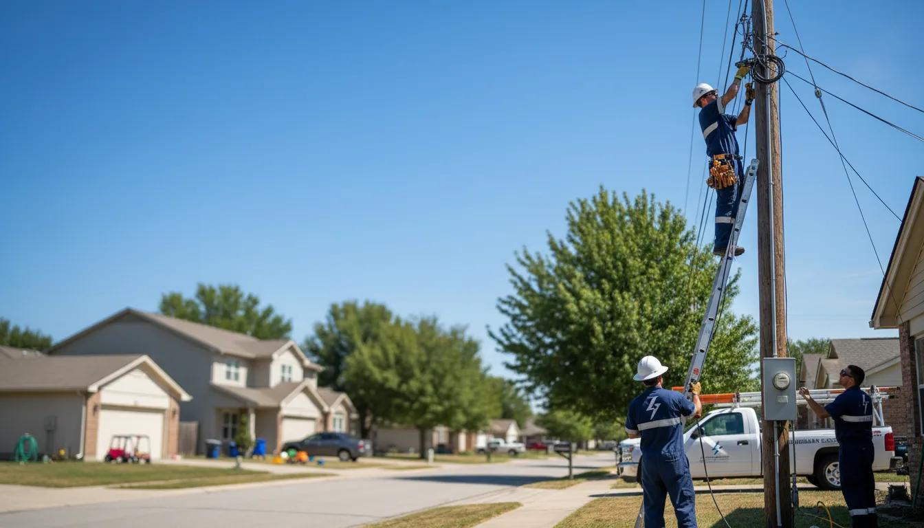 Residential electrician providing installation services in Glen Flora, TX
